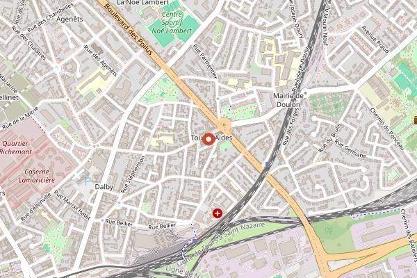Map showing Marché de Toutes-Aides in Nantes