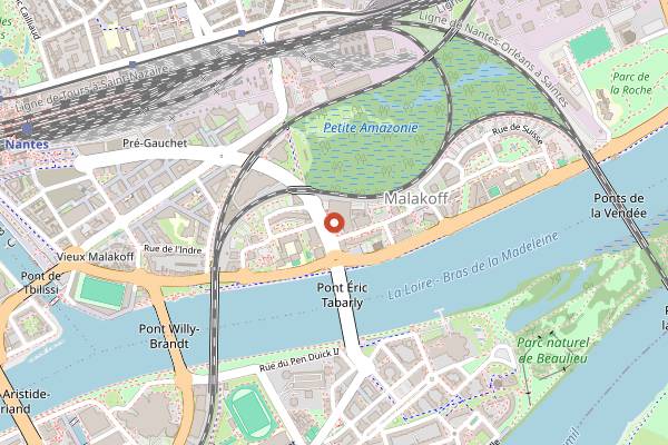 Map showing Marché de Malakoff in Nantes