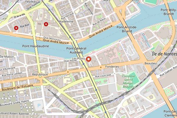 Map showing La Guinguette du Belvédère in Nantes