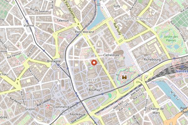 Map showing Le Marlowe in Nantes