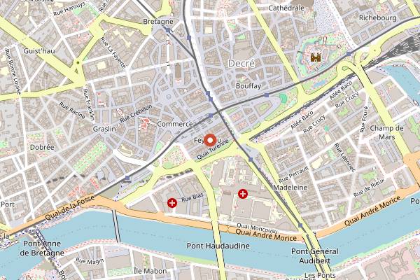 Map showing Le Petit Marais in Nantes