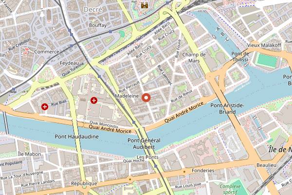 Map showing Le Zygobar in Nantes