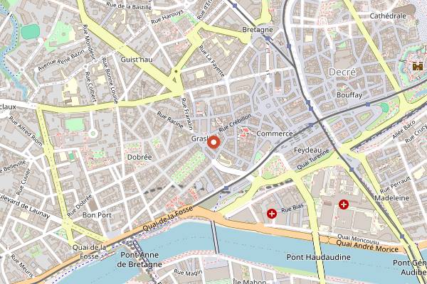 Map showing L'Univers in Nantes