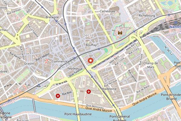 Map showing Medusa in Nantes