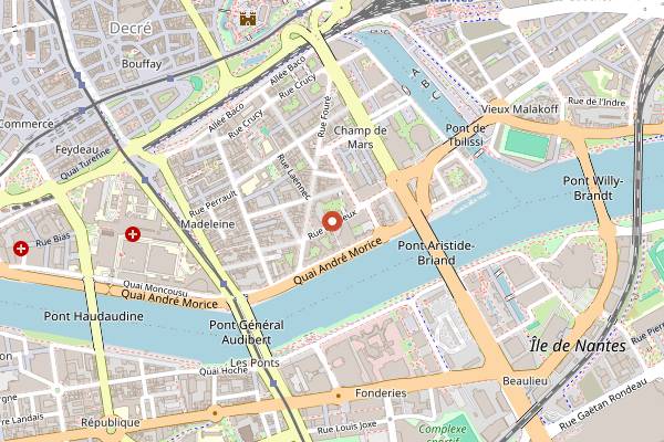 Map showing New Factory in Nantes