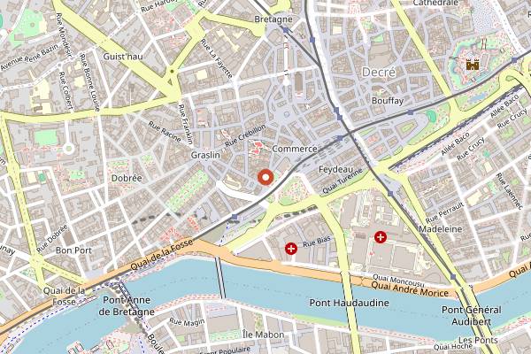 Map showing ONŌ Club in Nantes