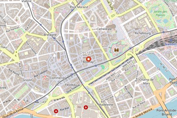 Map showing Prohibition in Nantes