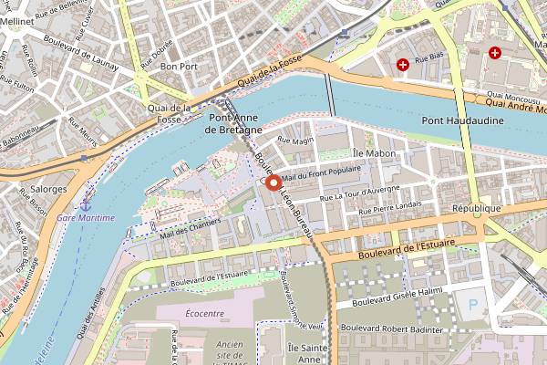Map showing Stereolux in Nantes