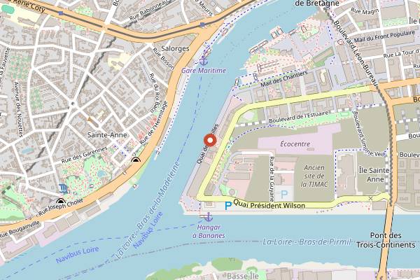 Map showing Warehouse in Nantes