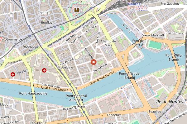 Map showing Bairoz in Nantes