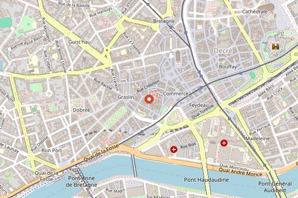 Map showing Balthazar in Nantes