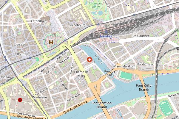 Map showing Brasserie Félix in Nantes