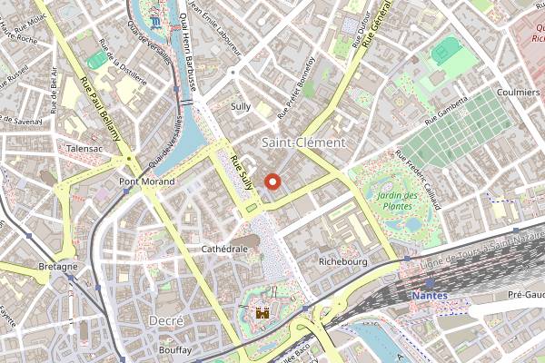 Map showing L'Éphémère in Nantes