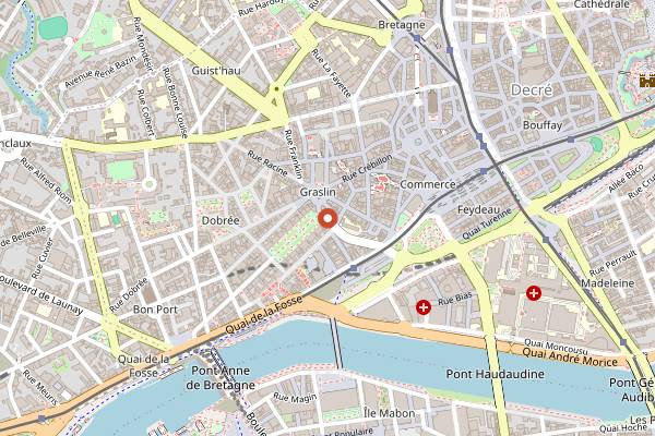 Map showing La Souris d'Agneau in Nantes
