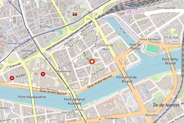 Map showing Le Lion et l'Agneau in Nantes