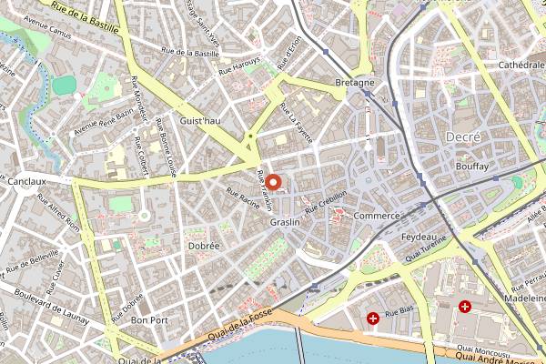 Map showing Le Petit Boucot in Nantes