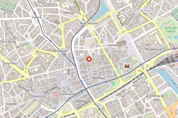 Map showing Le Reflet in Nantes