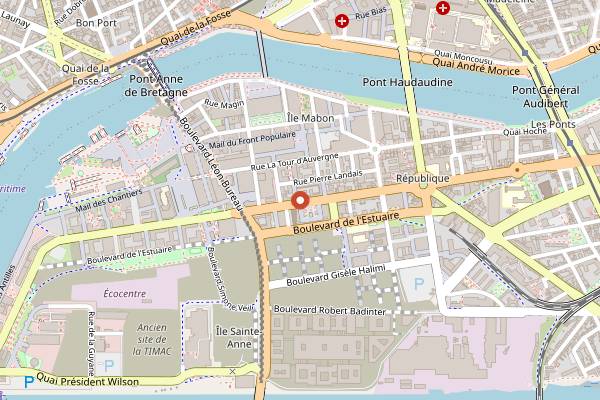 Map showing Magnum in Nantes