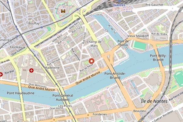 Map showing P'tite Pomme in Nantes