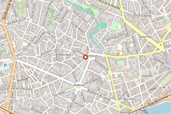 Map showing Soba et Sarrasin in Nantes