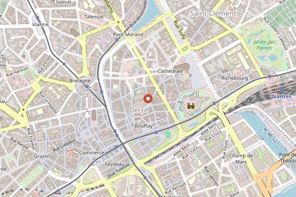 Map showing Bàng Bàng Cuisine in Nantes