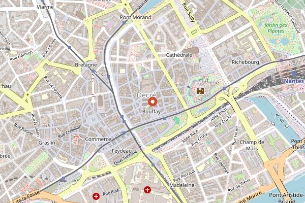 Map showing Barapom Bouffay in Nantes