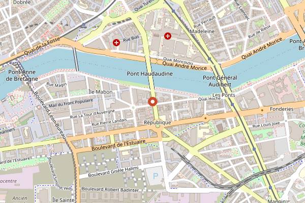 Map showing Makoto in Nantes