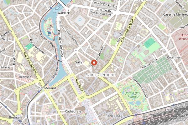 Map showing Le Brocéliande in Nantes