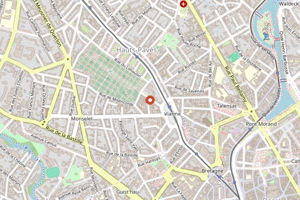 Map showing Tartines et Bouchons in Nantes