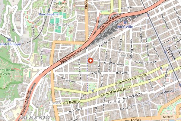 Map showing Boulangerie Pâtisserie Rolfo in Nice