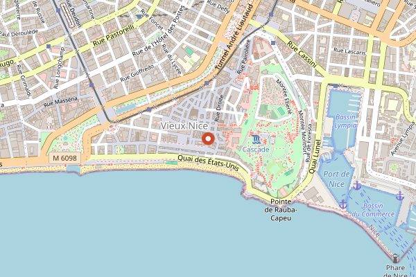 Map showing Fenocchio Poissonnerie in Nice