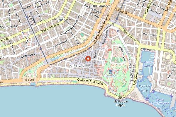 Map showing Fenocchio in Nice