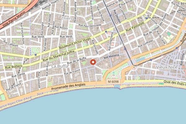 Map showing J.Multari Maccarani in Nice
