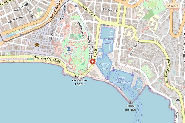 Map showing Eden Garden in Nice
