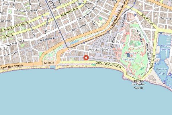 Map showing Ma Nolan's in Nice