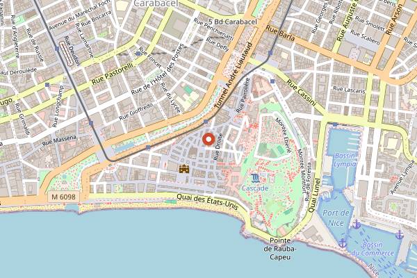 Map showing Tipsy in Nice