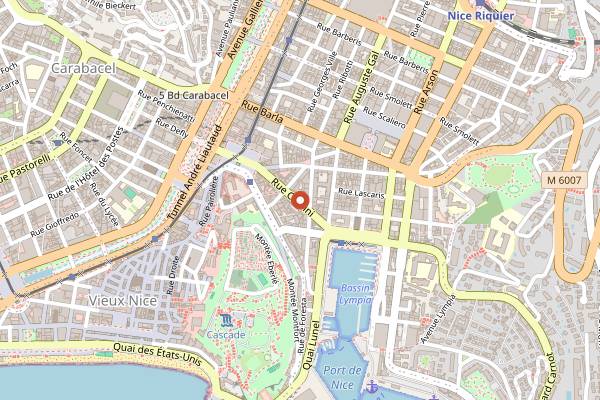 Map showing Brasserie d'Aqui in Nice