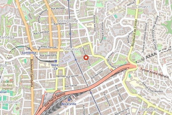 Map showing La Brasserie Artisanale de Nice in Nice