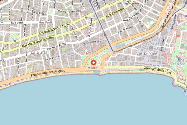 Map showing Le Brassitorium Nice in Nice