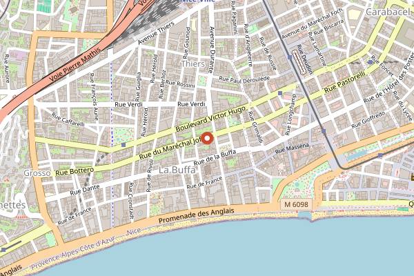 Map showing Zeni Coffee in Nice