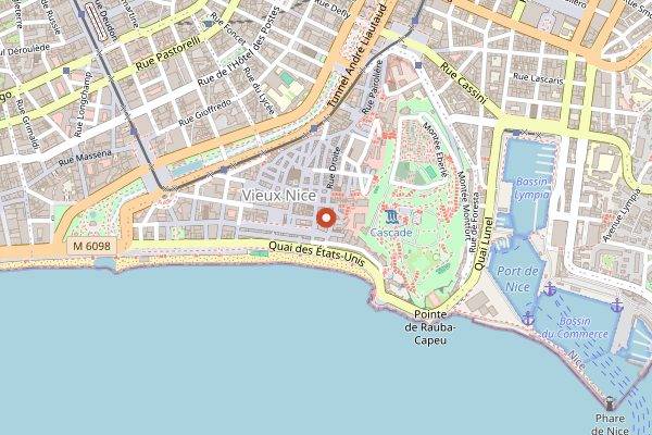 Map showing Cafe Marche in Nice