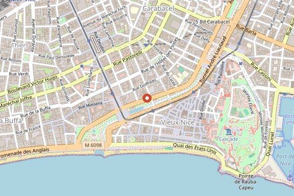 Map showing Felix in Nice