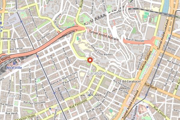 Map showing Pizza Napoli in Nice