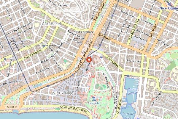 Map showing Rene Socca in Nice