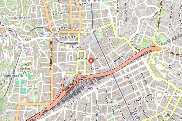 Map showing Atelier Alfred Café in Nice