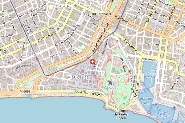 Map showing Blend Coffee and Vinyl in Nice