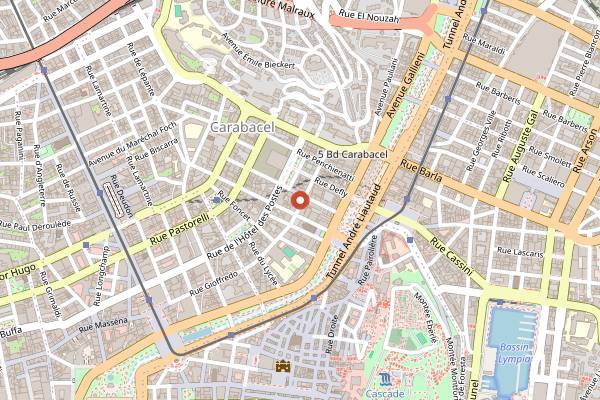 Map showing La Popote d'Ondine in Nice