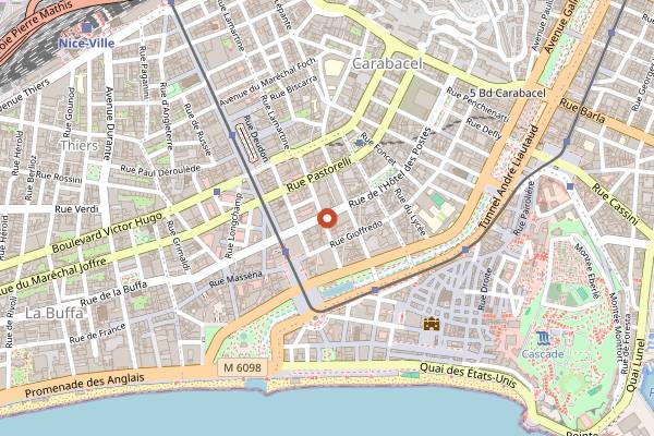 Map showing Le Country Store in Nice