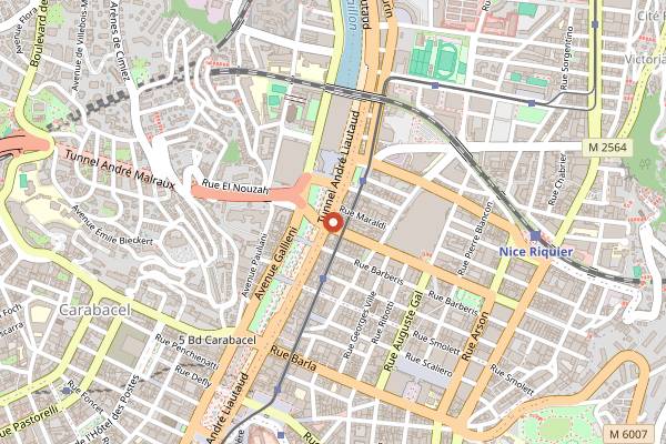 Map showing Arito Sushi in Nice