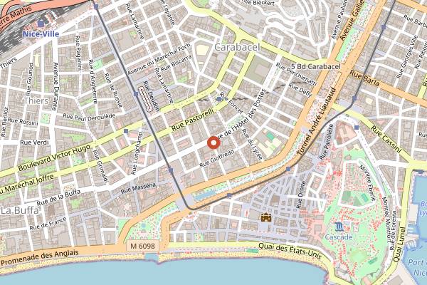 Map showing Bienvenue en Asie in Nice